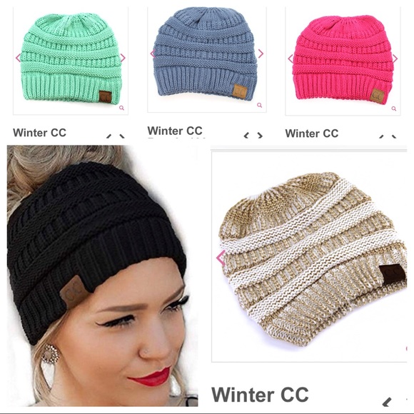 CC Boutique Accessories - 🆑 CC” PONYTAIL Beanies!